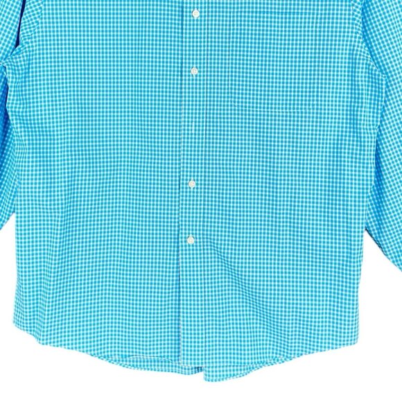 Jos. A. Bank Men's Executive Collection Button Down Plaid Teal Shirt Size L NWOT - Picture 7 of 11